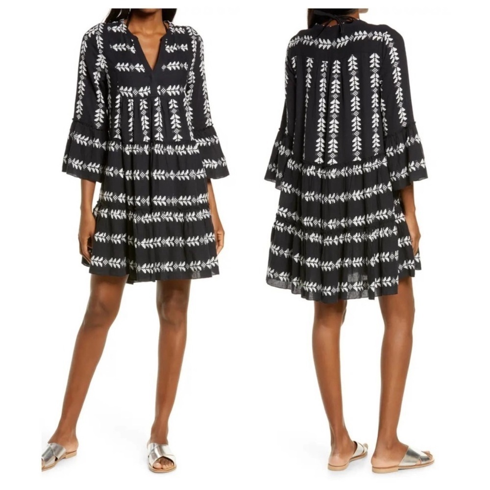 Elan Grecian Cover-up Dress | Black | XS
